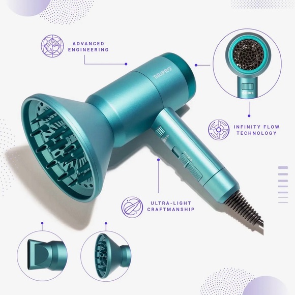 Prisma Equinox Teal Hair Dryer - Picture 2 of 2
